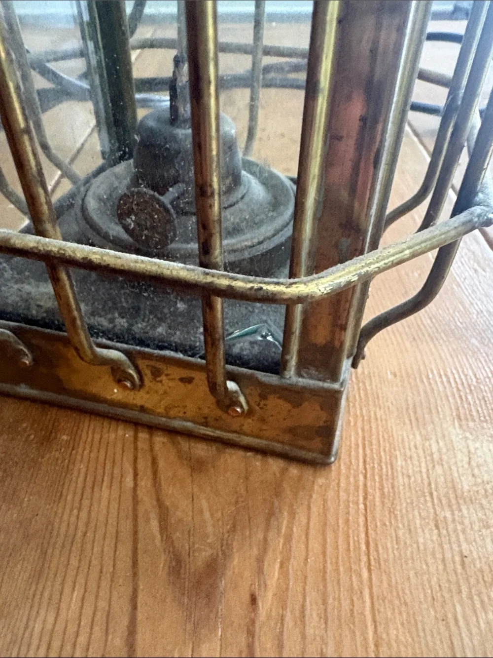 Vintage Brass Cage Lantern Pendant Lights - Gold